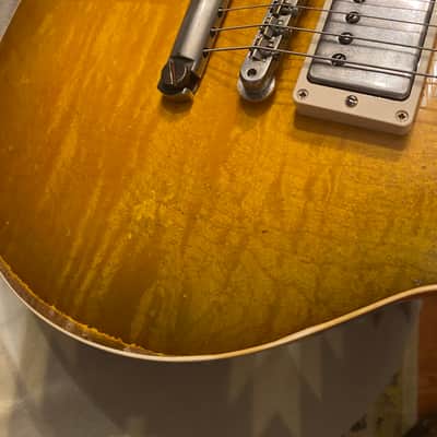 Left handed Gibson Les Paul R9 Murphy Lab Ultra Heavy aged Carmelita neck 8.6 lbs !! image 7