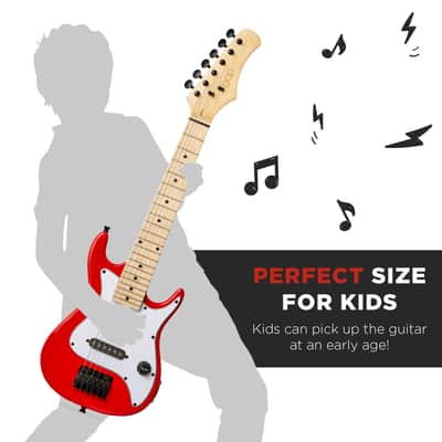 Best Choice Products Kids Electric Guitar Beginner Starter Kit w/ 5W Amplifier - 30 in-Sunburst image 16