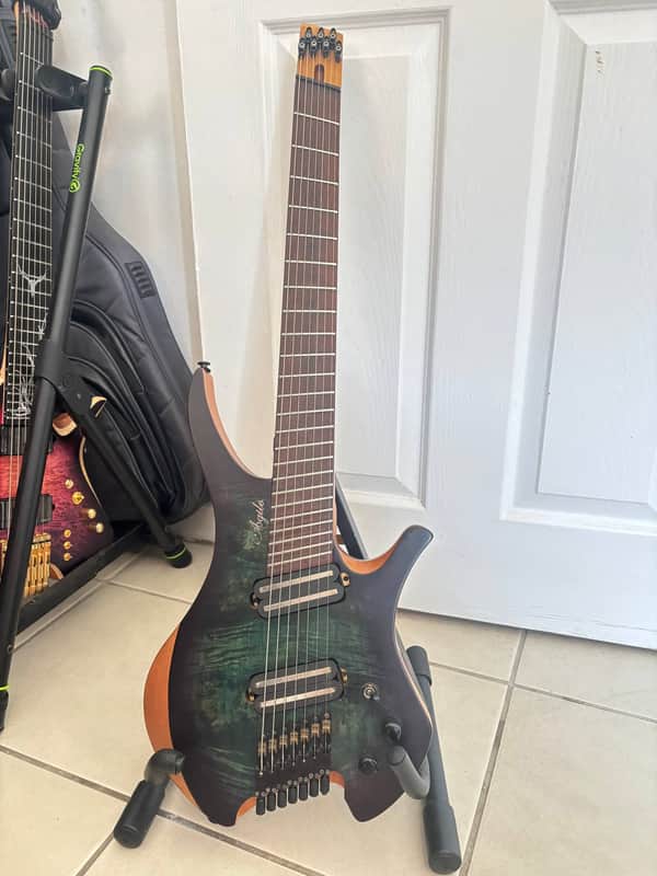 Agile Chiral Parallax 7 String Headless Guitar + Hard Case - Professional Fretwork and Setup Done image 1