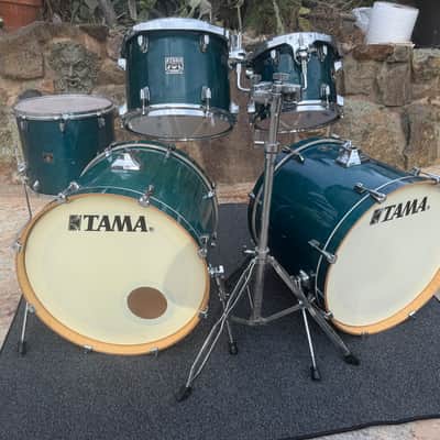 Tama Superstar Classic Maple Blue / Aqua 5pc Double Bass Drum Set kit !! image 8