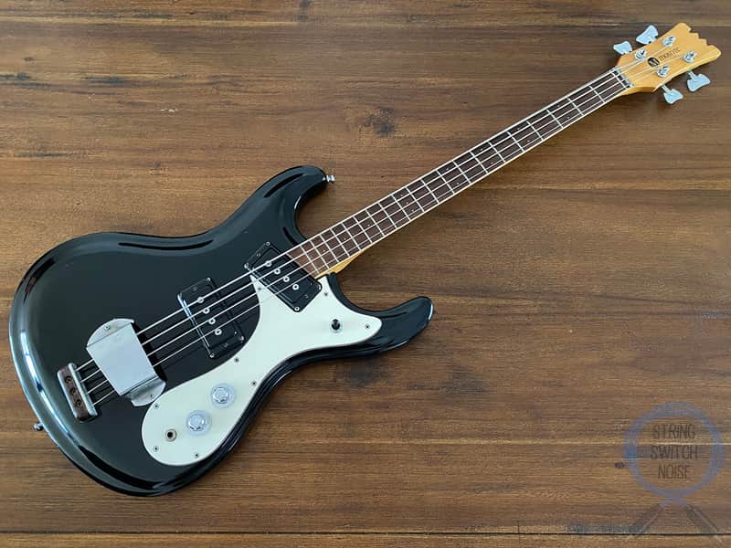Mosrite Avenger Bass, Firstman, Black, 1970s, MIJ | Reverb