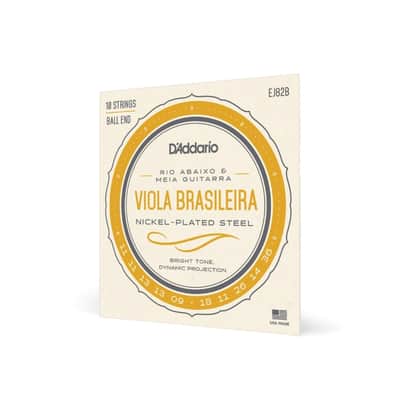 D'Addario EJ82B Nickel Plated Viola Brasileira Rio Abaixo 10 String Set image 1