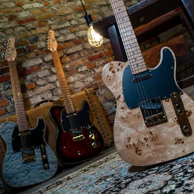 Michael Kelly MK50MNBMSN Mod Shop 50 Duncan Quilt Maple Top Swamp Ash Body Roasted Maple Neck 6-String Electric Guitar image 4