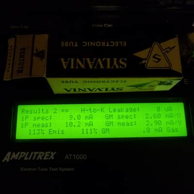 Sylvania 6SN7GTA tNOS AT1000 TESTED Vacuum Tube T8 Chrome top angled T plate 6SN7GTB dual triode 1954-1959 image 3