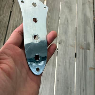 Fender Jazz bass control plate Lefty Left Handed 1999 - Chrome project image 8