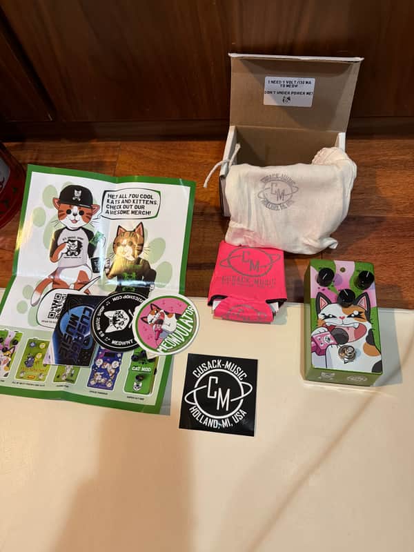 The Meowdulator - Cat Synth Pedal - B's Music Shop Cusack Effects w/ Box and Paperwork image 1