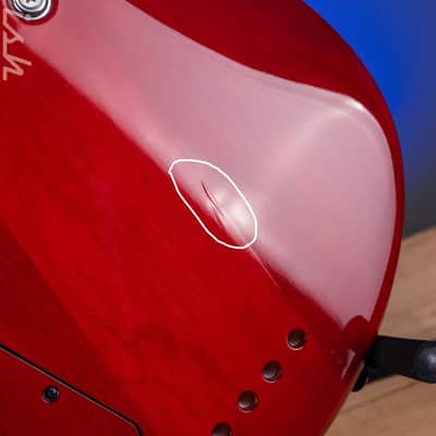 2004 F Bass BNF5 Fretless Transparent Red image 17