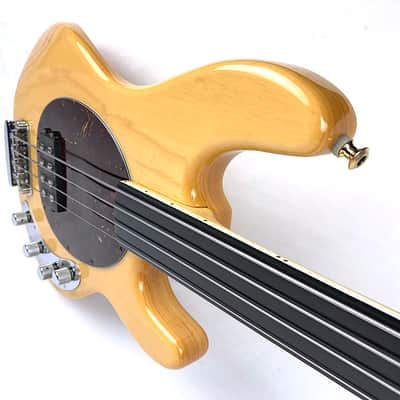 Ernie Ball Music Man Sting Ray 4 Fretless (Modified) 2000 Natural Ash image 9