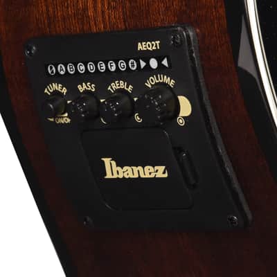 Ibanez AEWC16QATKH AEWC Acoustic-Electric Guitar Transparent Black Sunburst High Gloss image 8