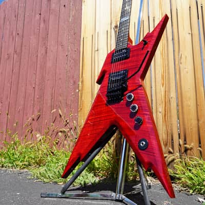 Dean USA DIME Razorback Transparent Cherry 6-String Electric Guitar w/ Hardshell Case image 8