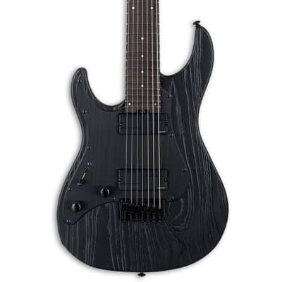 ESP LTD SN-1007HT Baritone Left Handed Electric Guitar, Black Blast image 1