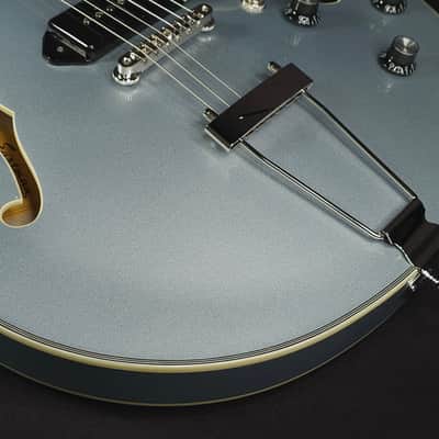 Eastman T64 Trapeze Iced Blue Metallic Hollowbody Electric w/Gig Bag image 11