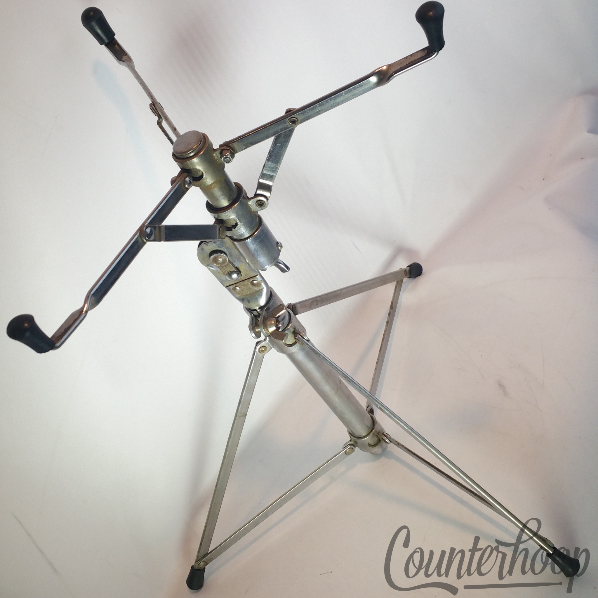 Gretsch"Buck Rogers"Snare Drum Stand Tripod Chrome Vintage 60s Walberg&Auge/W&A — main photograph