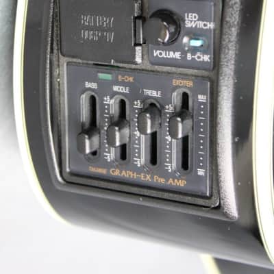 Takamine PT-106 auditorium electro 1998 - black - japan import image 10