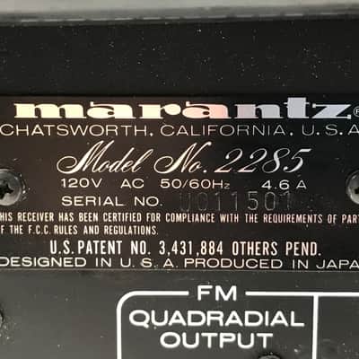 Vintage Marantz 2285 Stereo Receiver Amplifier Audiophile Stereophonic image 9