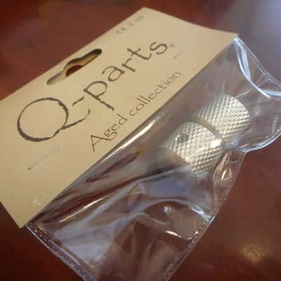 Q-Parts Aged Collection Half-Dome Knobs (2) For '53 Tele - AGED NICKEL