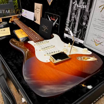 ♚ SUBLIME ♚ 2016 Fender CUSTOM SHOP Artisan OKOUME Stratocaster♚Dark Roasted♚69 Handwounds ! image 3