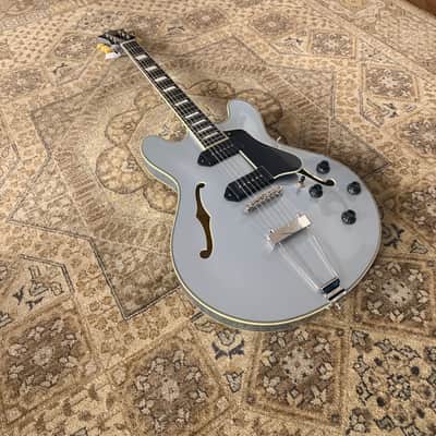 Eastman T64-T-IBM Eastman T64-T Hollow-Body Ice Blue Metallic w/ Gig Bag & Free Pro Setup image 5