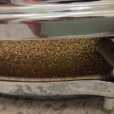 SONOR D-472 Pancake Snare 14x2 aus 1964 - gold glitter image 13