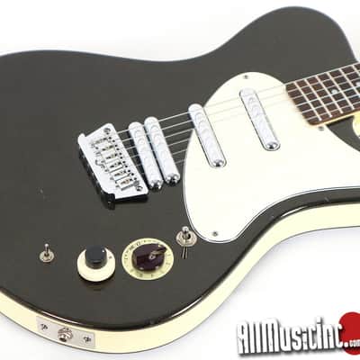 Danelectro Mod 6 Offset Sparkle Black and Cream Electric Guitar Select-O-Matic image 3