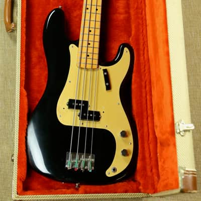 Fender '57 American Vintage Reissue Precision Bass - 1988 AVRI - Fullerton - Black over Surf Green image 2
