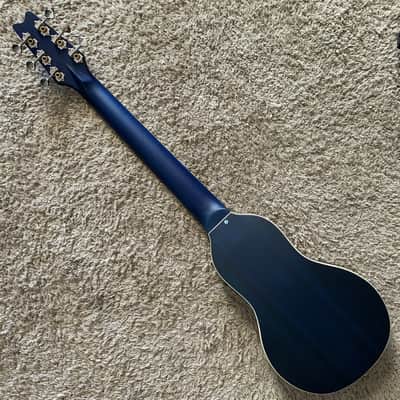 Blue Washburn Warrior 34 Inch Acoustic Guitar, Spruce Top Body, Rosewood Fretboard, Mahogany Neck image 11