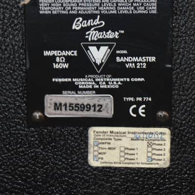 Fender VM212 Vintage Mod 2×12 Closed Back Guitar Cabinet – Used - Black Tolex image 5