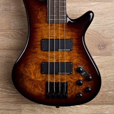 2017 Wolf S8 4 String Active Passive Jazz Bass Sunburst [6 out of 8] image 2