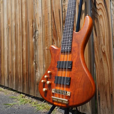 Schecter Diamond Series Stiletto Studio-8 - Honey Satin Left Handed 8-String Bass NOS image 5