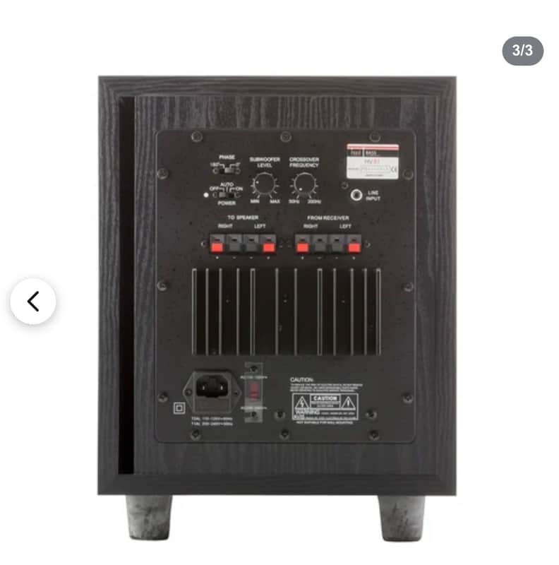 Phase Technology HV81 Down-Firing 8" Audio Subwoofer Sub Woofer Bass Speaker image 1
