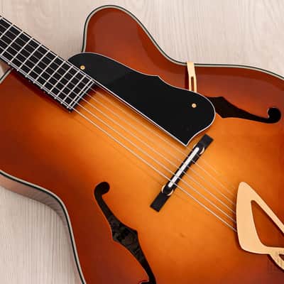 Harvey Leach Cutaway Acoustic Archtop 18" Carved Top, Spruce & Tiger Maple w/ Case image 8