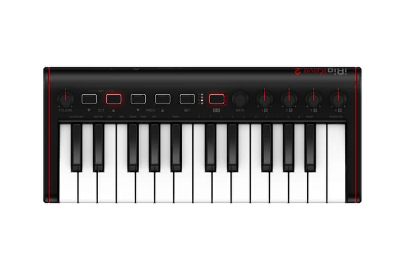 IK Multimedia iRig Keys 2 Mini 25-Key MIDI Keyboard Controller 2023 - Present - Black image 1