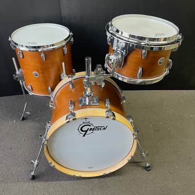 Gretsch Brooklyn Bop 3 Pc Jazz Drum Kit - Satin Mahogany - 18 - 12 - 14 image 1
