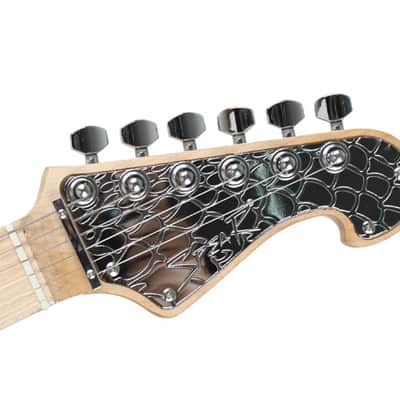 Spear RT-ST Steel Top Electric Guitar Snake Skin Telecaster Mirror Unique Design image 5