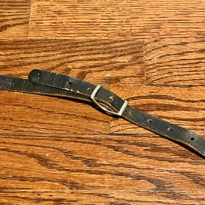 Vintage Fender Black Leather Guitar Strap Circa 1950's 1960's Strat-Tele Pre CBS image 4