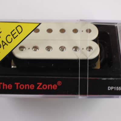 DiMarzio F-spaced Tone Zone Bridge Humbucker White W/Chrome Poles DP 155