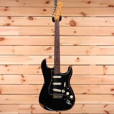 Fender Custom Shop Limited Roasted 1960 Dual Mag Stratocaster - Aged Black-CZ567439 image 4