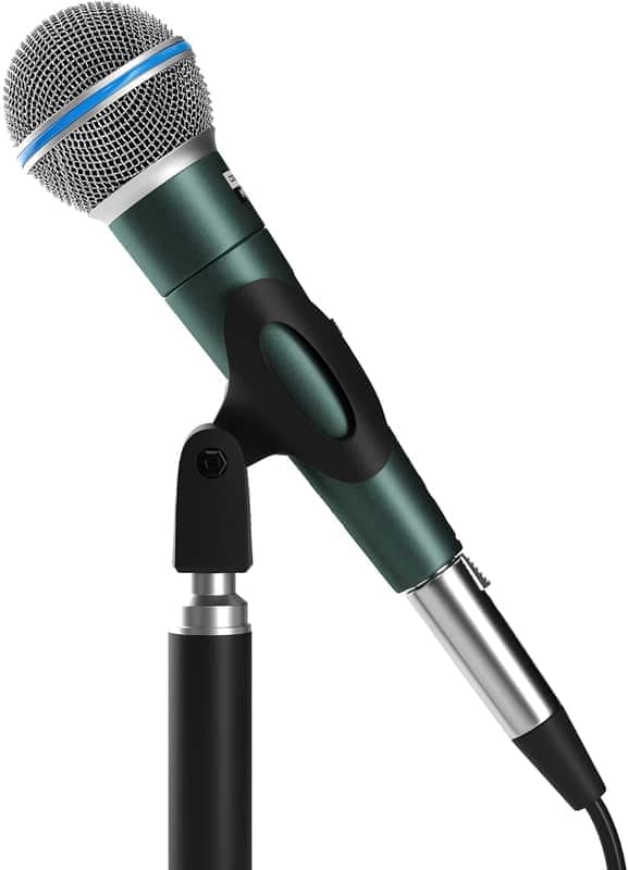 Handheld Dynamic Vocal Microphone, HQ Direct Connection Audio 1/4, Durable, Crystal Clea Sound, Detachable 14ft XLR Cable, Mic Stand Clip, & Carry Case image 1