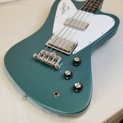 Gibson Non-Reverse Thunderbird Electric Bass Guitar, Faded Pelham
Blue W/ Case image 11