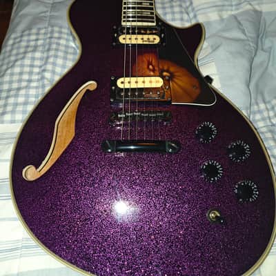 ESP LTD PS-1000 Xtone - Purple Sparkle Semi hollow single Cut with Wilkinson Humbucker guitar ec 1000 image 5