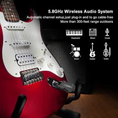 LEKATO WS-50 5.8GHz Wireless Guitar System + FOBELI Hard Case — NEW, Free Ship image 3