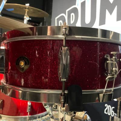 Frankie Banali's Quiet Riot - Leedy & Ludwig Restored 6-Piece Set, 24", 20", 16", 13", 12", 14x5" Matching Snare! Immaculate 1950-1955 - Sparkling Red Pearl image 19