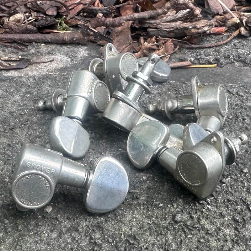 1950s Grover Pat Pend 1950s nickel tuners Nickel