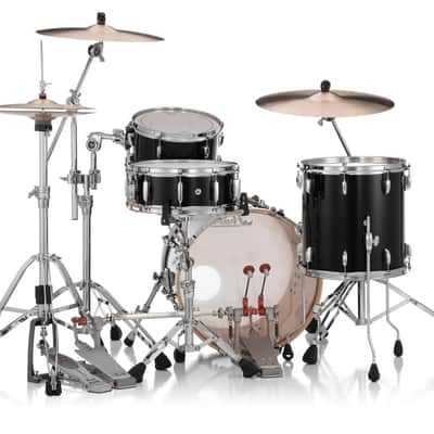 Pearl PMX Professional Series 3-Piece Drum Shell Pack 20/14/12 Piano Black image 4
