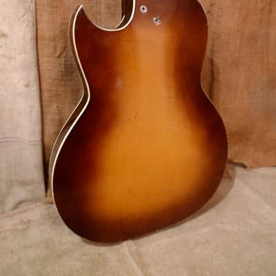 Kay Hollow Body Bass Guitar 1950's Sunburst image 9