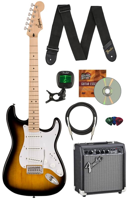 Fender Squier Sonic Stratocaster - 2-Color Sunburst w/ Frontman 10G Amp image 1