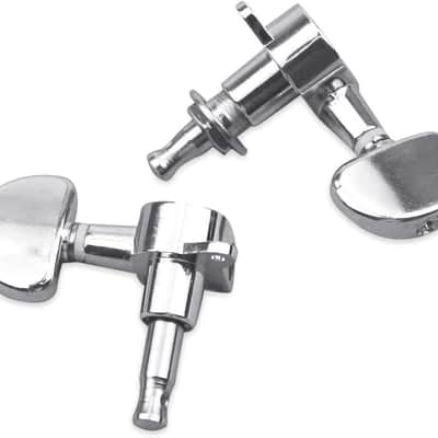 6PCS 3L3R Acoustic Guitar Tuning Pegs Machine Head Tuners, Knobs Tuning Keys, Wear-Resistant, Guitar String Tuning Pegs Machine, Enclosed Locking Tuners for Electric or Acoustic Guitar- Chrome image 2