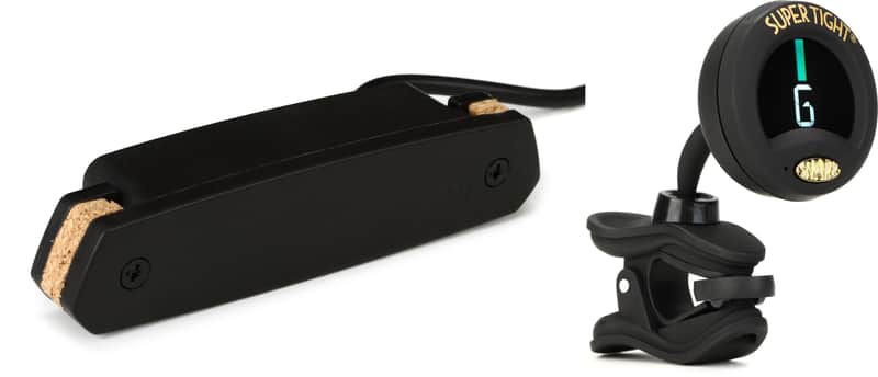 Fishman Neo-D Acoustic Soundhole Humbucker Pickup Bundle with Snark ST-8 Super Tight Chromatic Tuner image 1