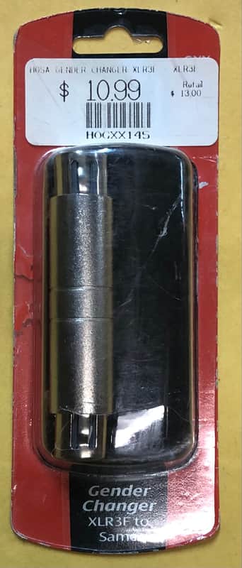 Hosa GXX-145 Gender Changer XLR3F to Same - Chrome image 1