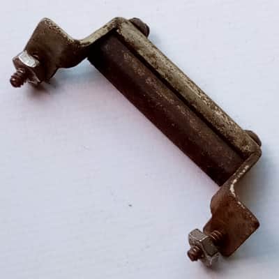 Ludwig 1 7/8" Snare Drum Butt Plate Nickel Plating Vintage 30s Square Clamp Bar image 2
